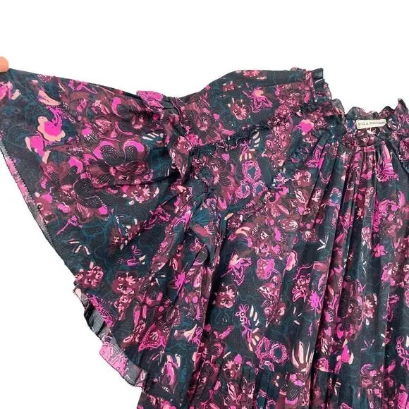 ULLA JOHNSON Fawn floral Dress‎ in Midnight Sz 6